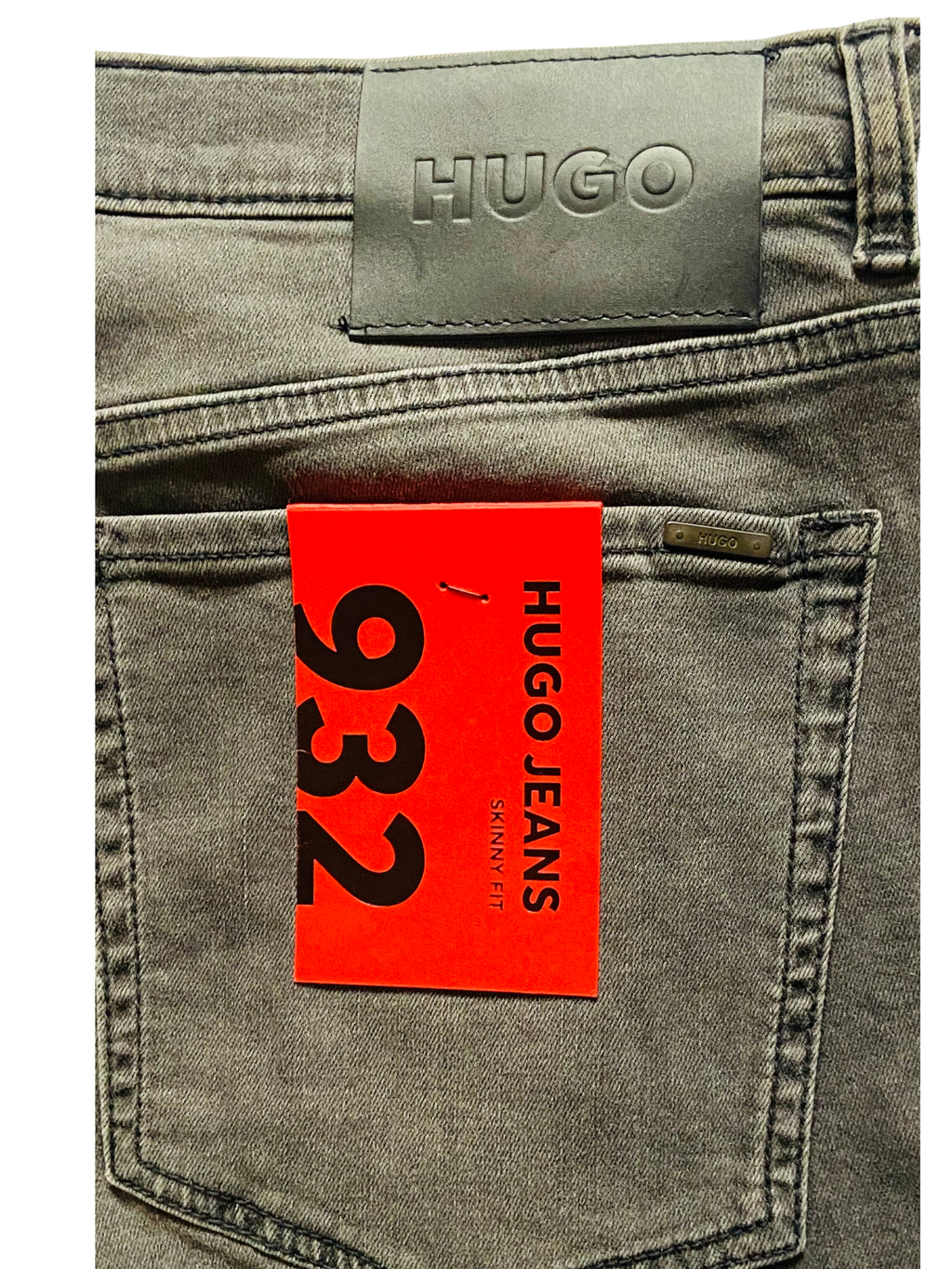 Hugo Jeans Skinny Fit Grey For Men - Size 34/32