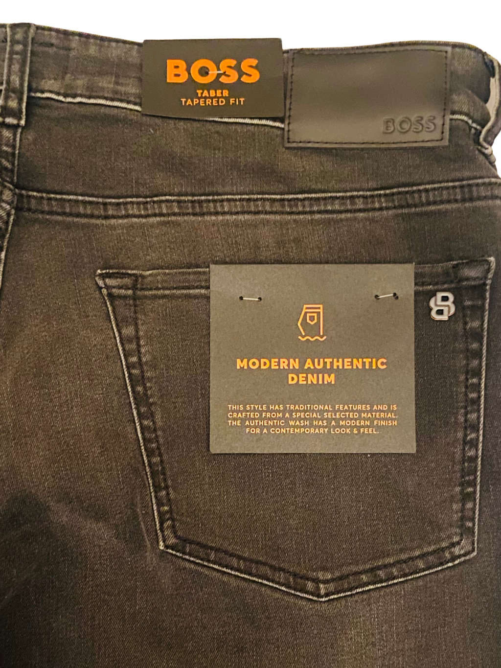 Dark Grey Hugo Jeans SoftMotion for Men - Size 36/32 Original