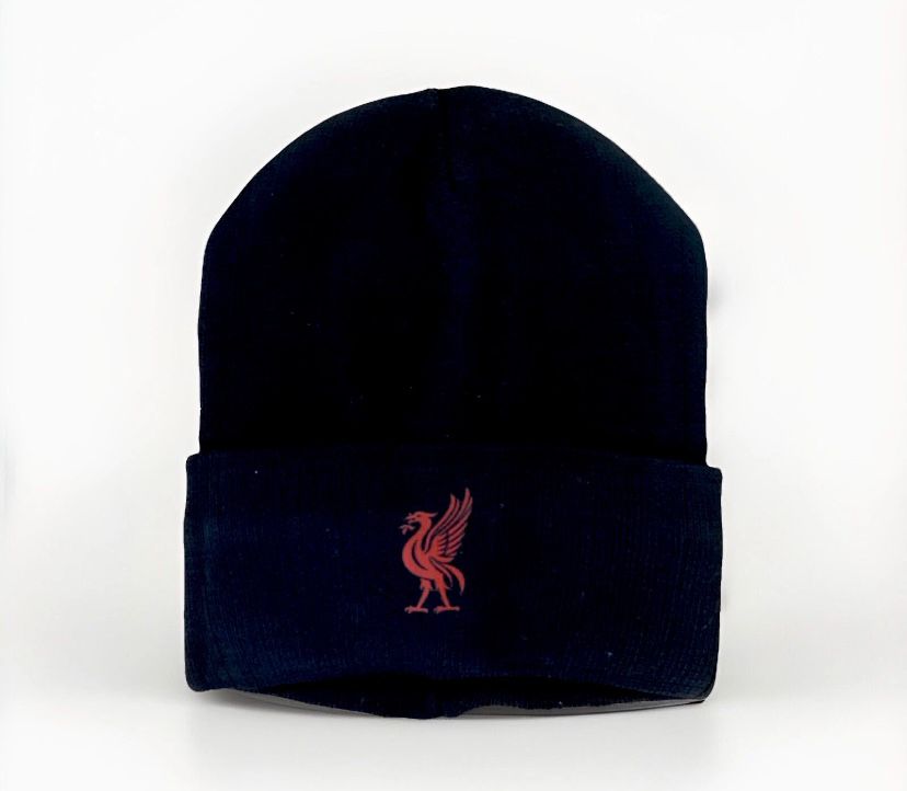 Liverpool FC Black Beanie Hat – One Size – Unisex Winter Knit Cap
